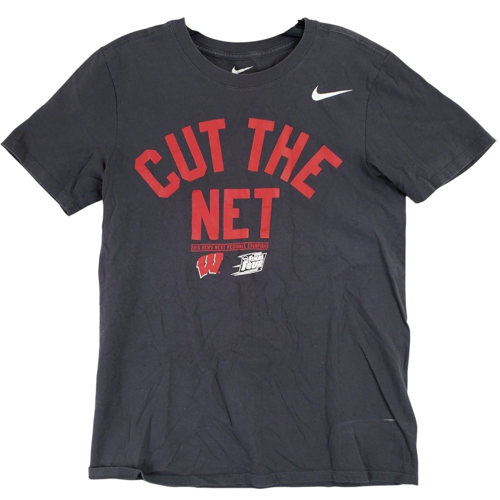 Wisconsin Badgers Nike T-Shirt Mens S Black 2015 Final Four NCAA Basketball